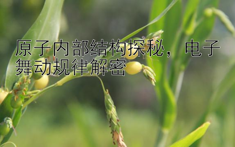 原子内部结构探秘，电子舞动规律解密